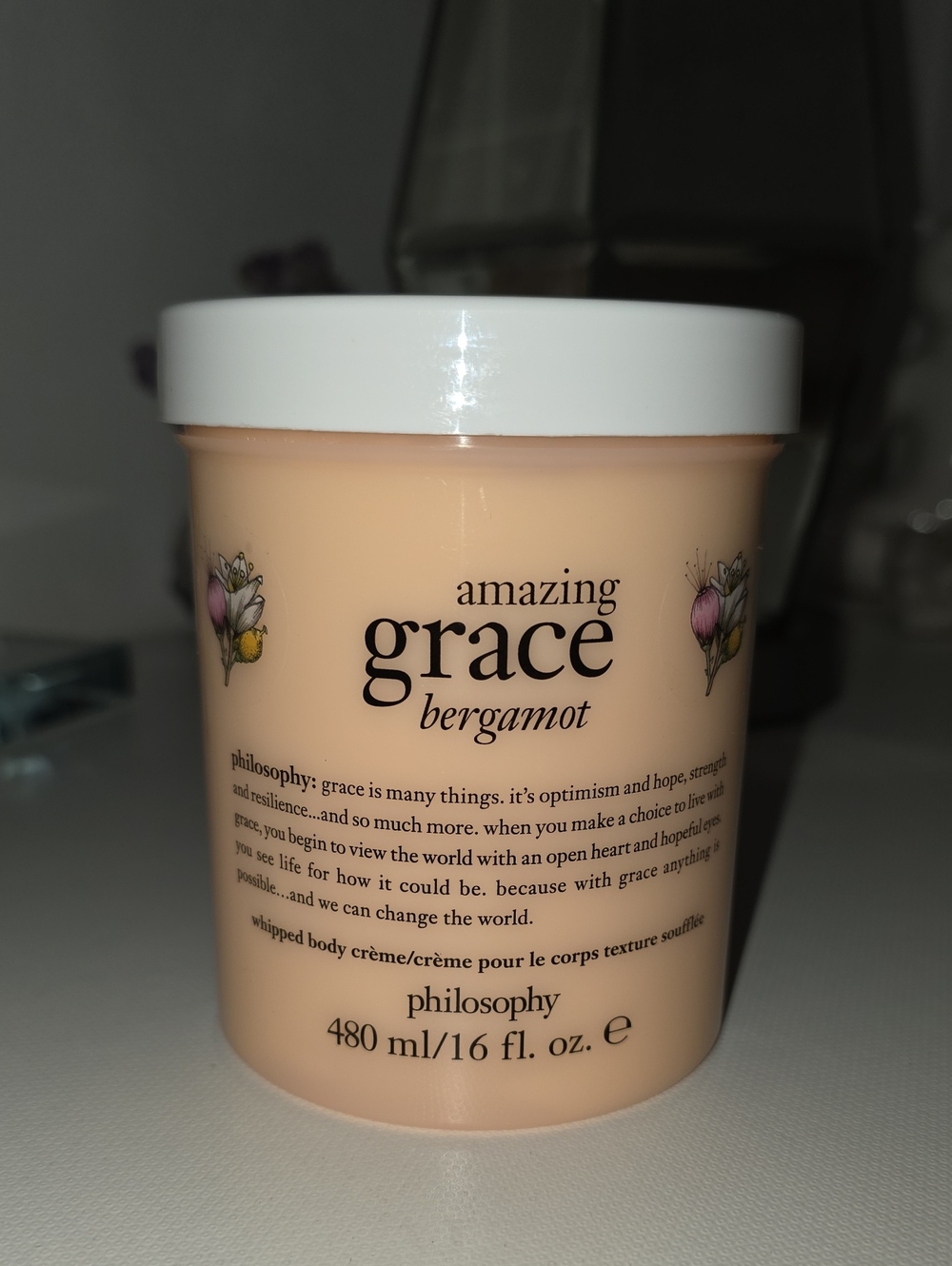 NEW Philosophy Amazing Grace Bergamot Whipped Body Cream Moisturizer 16 oz.
